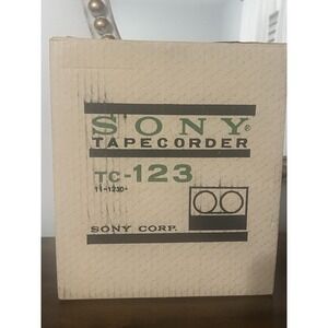 Vintage Sony TC-123 Tape Corder w/ Box Manuals Warranty Accessories 1960s